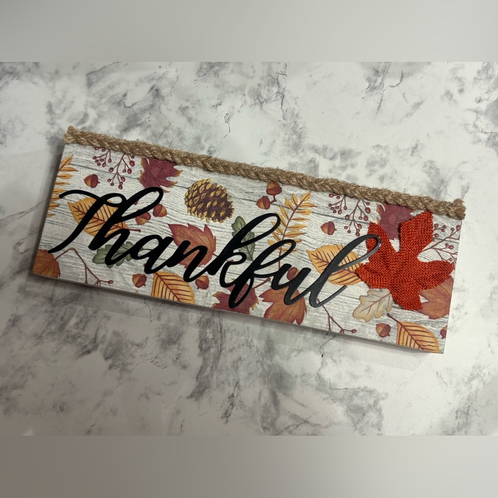 Handmade “Thankful” Fall Block Sign - Picture 2 of 2